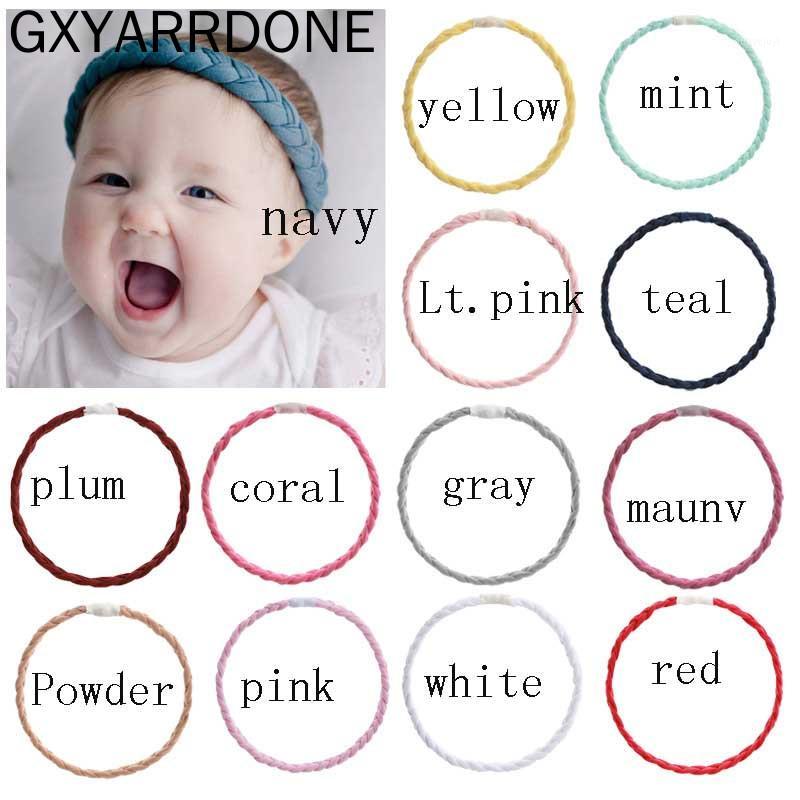 

ON SALE 2020 Baby Girl Twist Braid Headband,Newborn Twist Hair Bands Gift Toddlers Nylon Hair Band Pigtails For Kids Headwear1, Lt pink