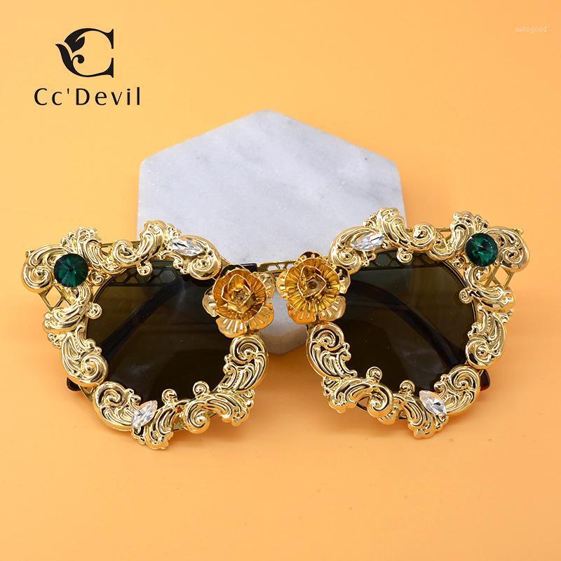 

Sunglasses 2021 Shining Pearl Diamond Women Brand Design Flash Round Shades Female Mirror Sun Glasses1