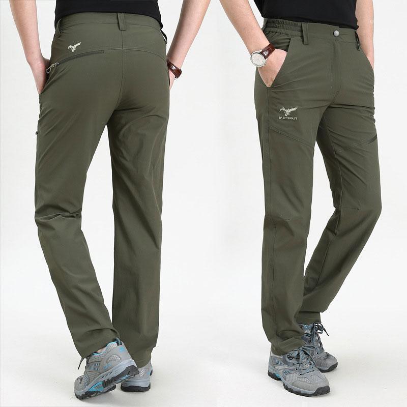 

Outdoor Thin Hiking Pants Elastic Summer Quick-dry Men's Trousers Fishing Climbing Cycling Cargo Plus Size -4XL1, Black