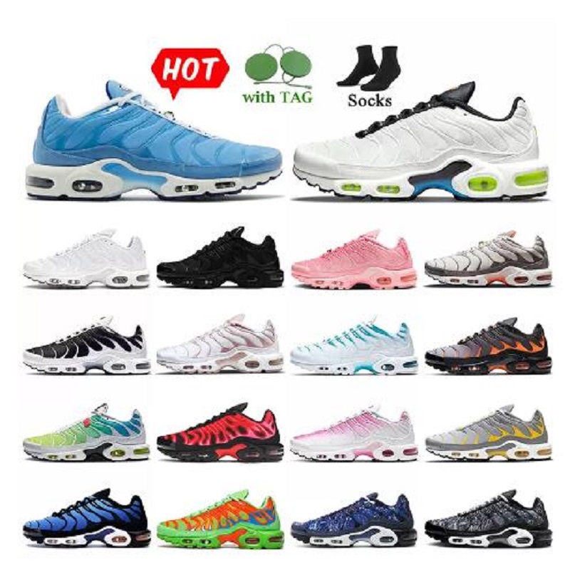 

shoe tn plus mens Running Shoes sneakers USA Vibes Yolk Fresh Black Royal Blue Atlanta Light Bone Metallic Gold Hyper Violet Lemon Lime women sports outdoor trainers, Color 12
