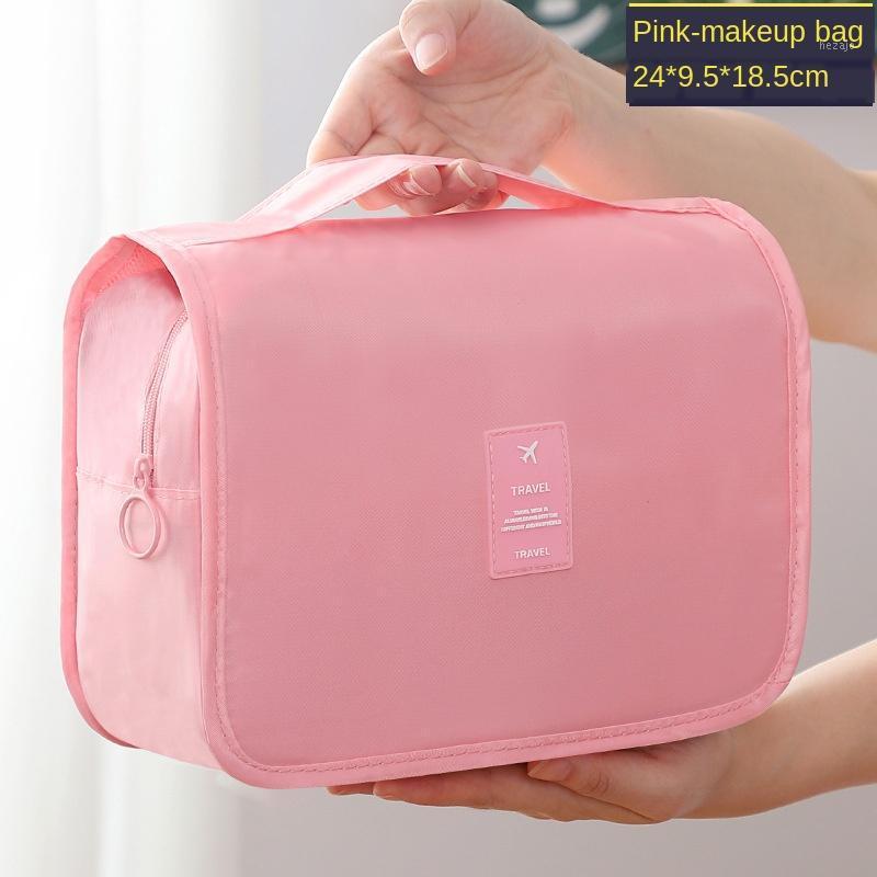 

Make up Oragenizer Portable Simple Women's Wash Bag Large Capacity Lady Travel Cosmetic Bag Hook Oxford for Travlling1