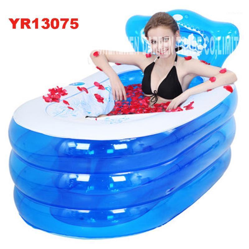 

Bathing Tubs & Seats YR13075 Portable Toilet Bathtub For Adults Adult Plastic Inflatable Bath Tub Collapsible Inflavel SPA 130*75*70cm1