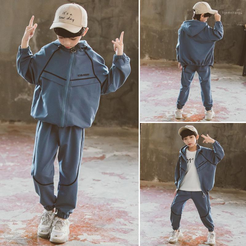 

Children'S Clothing Boys Sports Suits Spring And Autumn Fashion 2021 Spring Autumn New Two-Piece Korean Fashion Teens Clothes1, Mx922 black