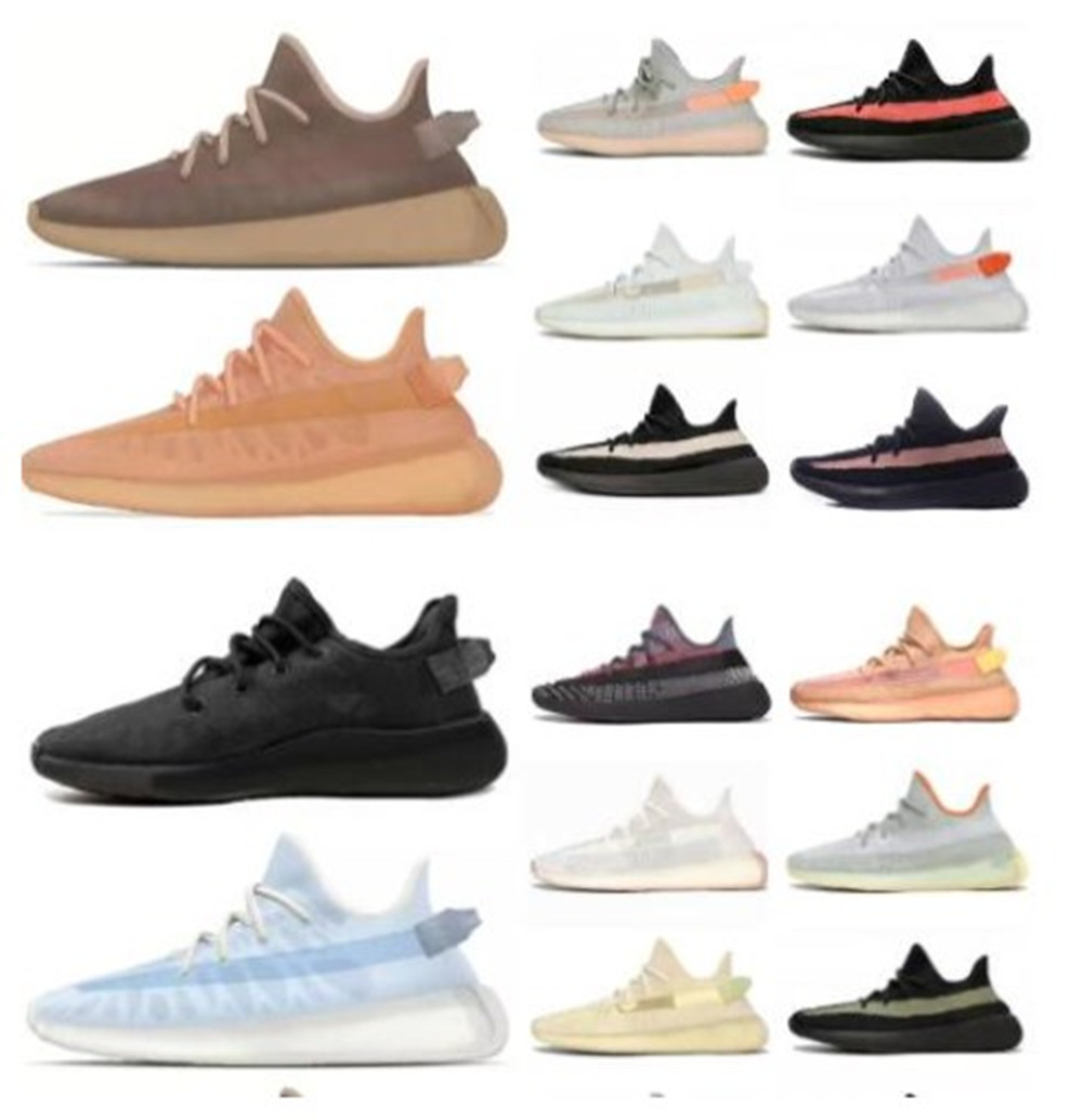 

man woman 350 v2 boost shoes cinder black static men women reflective sneakers zebra clay white luxury designer yeezys 350s yezzys sports running 35 trainers, 27
