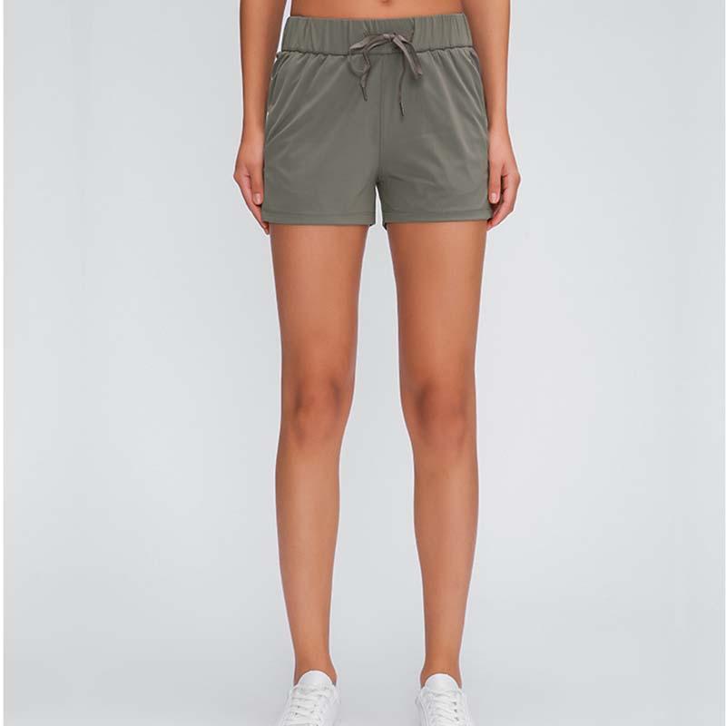 

2021 Running Short buttery soft stretchy Shorts Out Pocket Sports Shorts Tummy Control Workout Running Athletic Yoga, Black