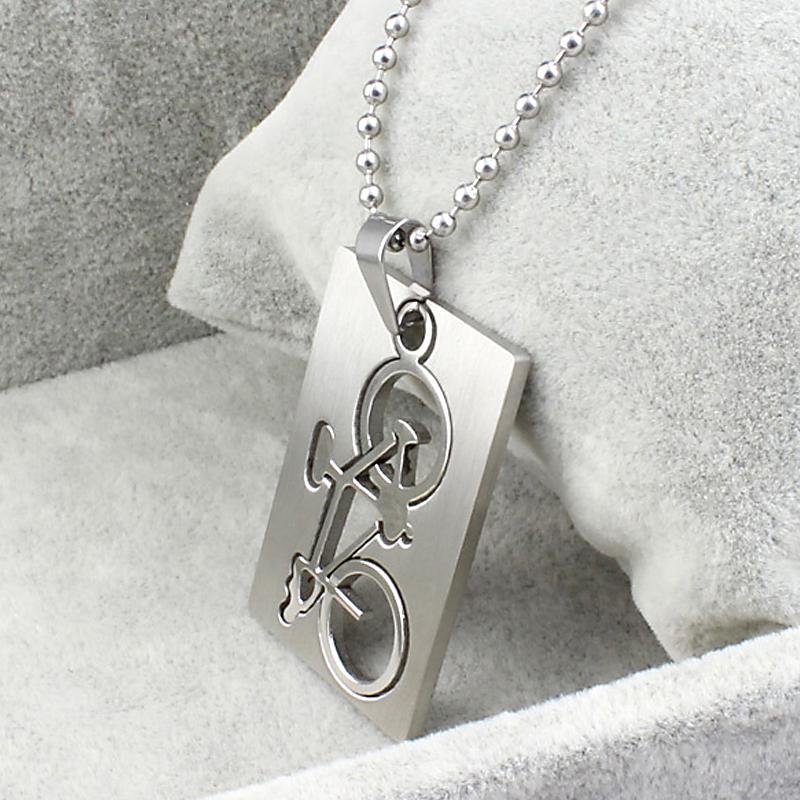 

LNRRABC Bicycle Pendent Stainless Steel Titanium Charm Pendant Necklaces Chain For Women Men Lovers Best Friend Gifts Jewelry