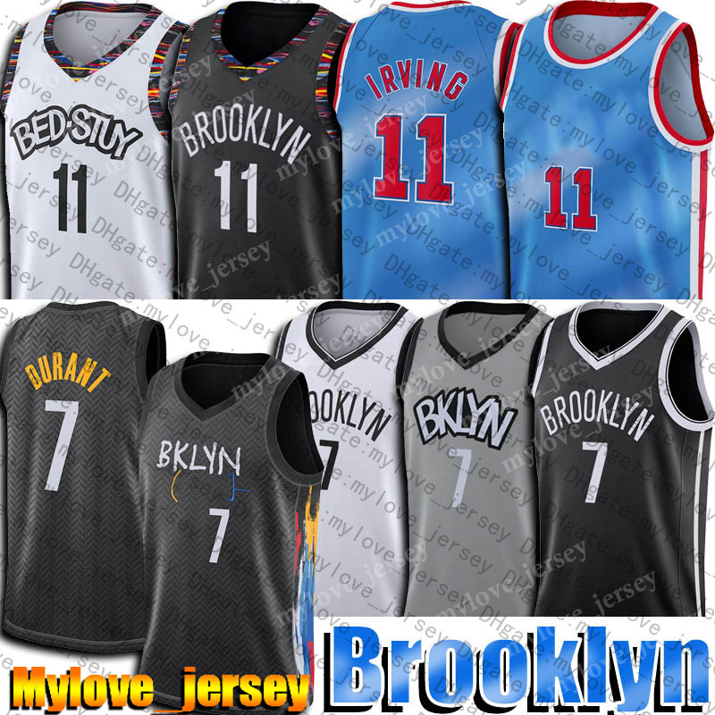 

Kevin 7 Durant Jersey Kyrie 11 Basketball Irving Jerseys Brooklyns Jersey 2021 Blue Jean-Michel Basquiat City Jersey, New jersey