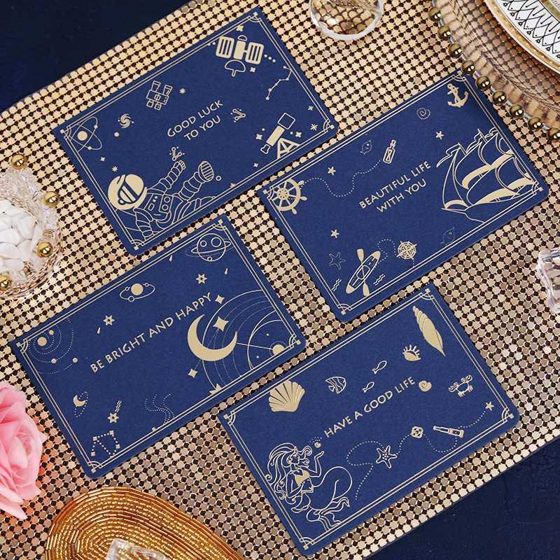 

Holiday Card Creative Mermaid Space Greeting Card Holiday Gift Thank You with Envelope Valentine Small1