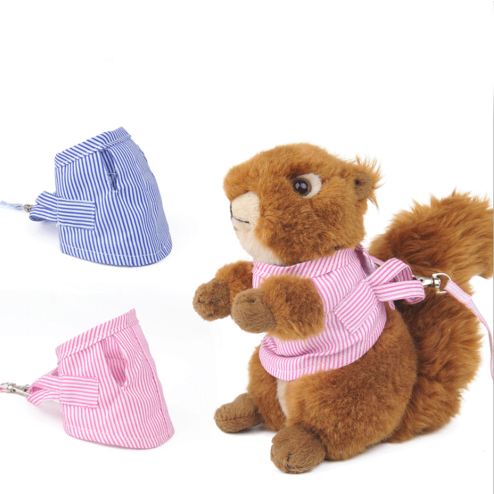 

SEIS Guinea Pig Harness and Leash Set Hamster Suit for Walking Halloween Pet Striped Costume Small pet Clothes for Sugar Glider Rat Rabbit F