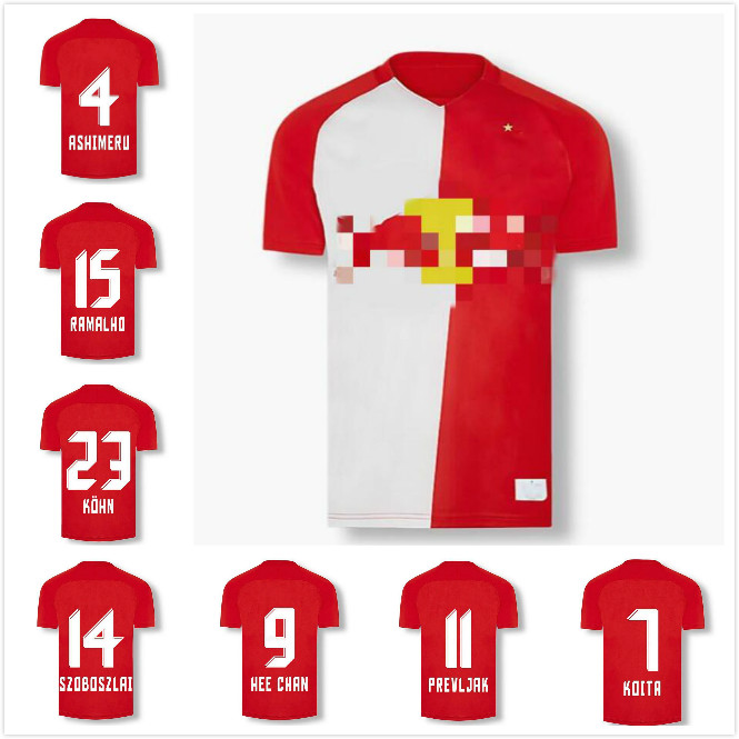 

7# KOITA RB Salzburges Soccer Jerseys 2020 21 Home red white OKAFOR WOBER SZOBOSZLAI football jersey ULMER OKUGAWA JUNUZOVIC jersey 20/21, Black;yellow