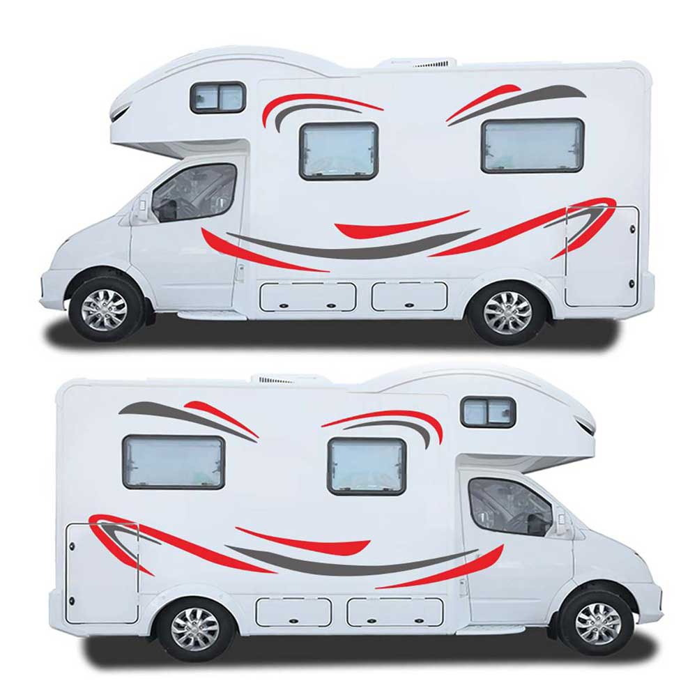 

2pcs Motorhome Vinyl Stripes Graphics Stickers Waterproof Decals for JDM SUV RV VAN