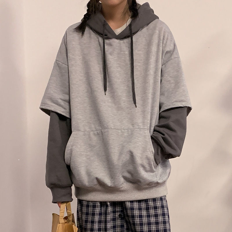 

Spring 2021 the New Stripe Hoodies of Men in Hoodie Sweatshirts Released Solid All-match Gray Couple Free BBGC, Black