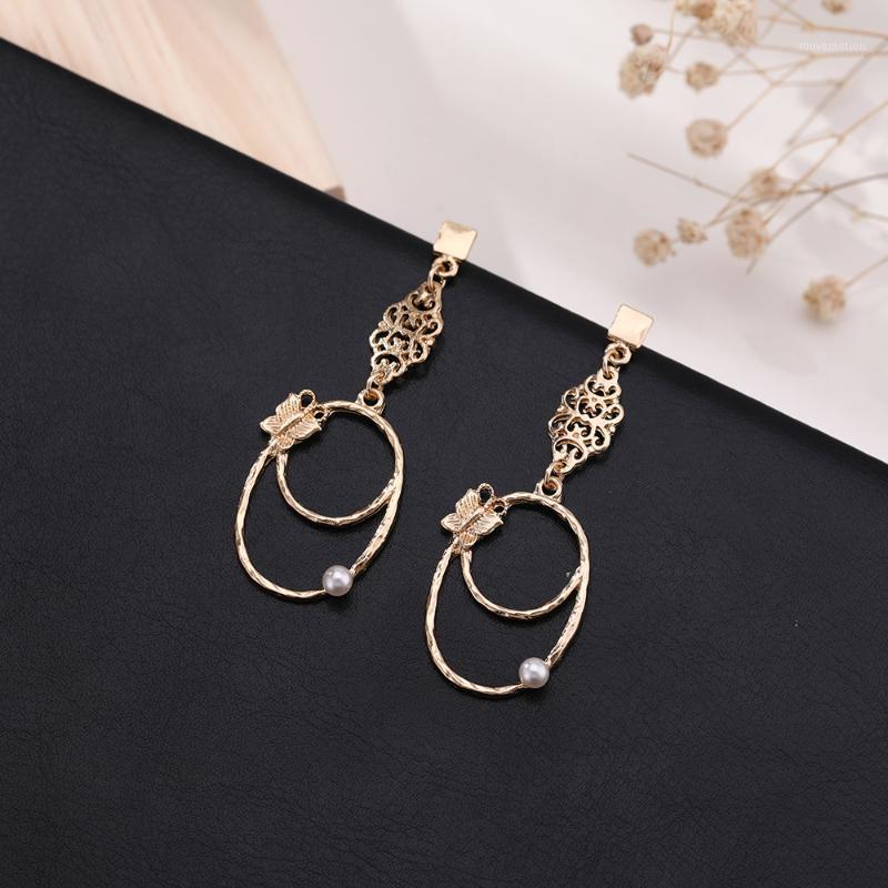 

2021 New Fashion Hoop Earrings For Women Gold Long Round Zinc Alloy Earrings For Women Ladies Gifts Jewelry Wholesale1