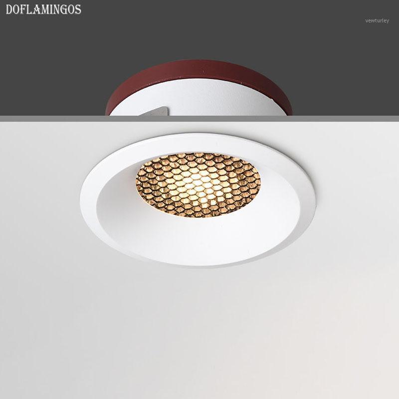 

New ultra-thin anti-glare led ceiling light commercial ceiling hole light nordic background wall aisle recessed down1