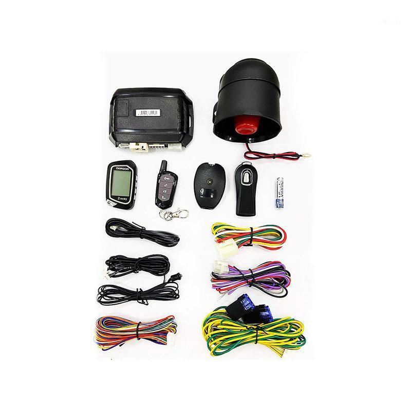 

Car Alarm System 2 Way LCD Keyless Entry Remote Start stop Door Lock For Car Phone APP Display /vibration Engine Start1