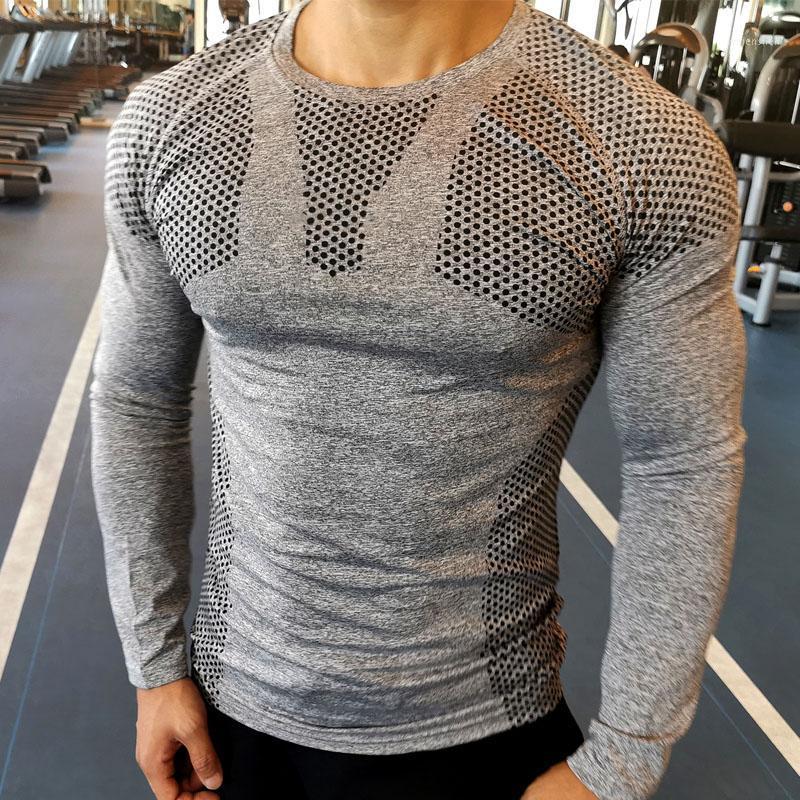 Outdoor T-Shirts Long Sleeve T-shirt Men Running Sport Cotton Shirts Gym Fitness Training Shirt Male Bodybuilding Tee Tops1