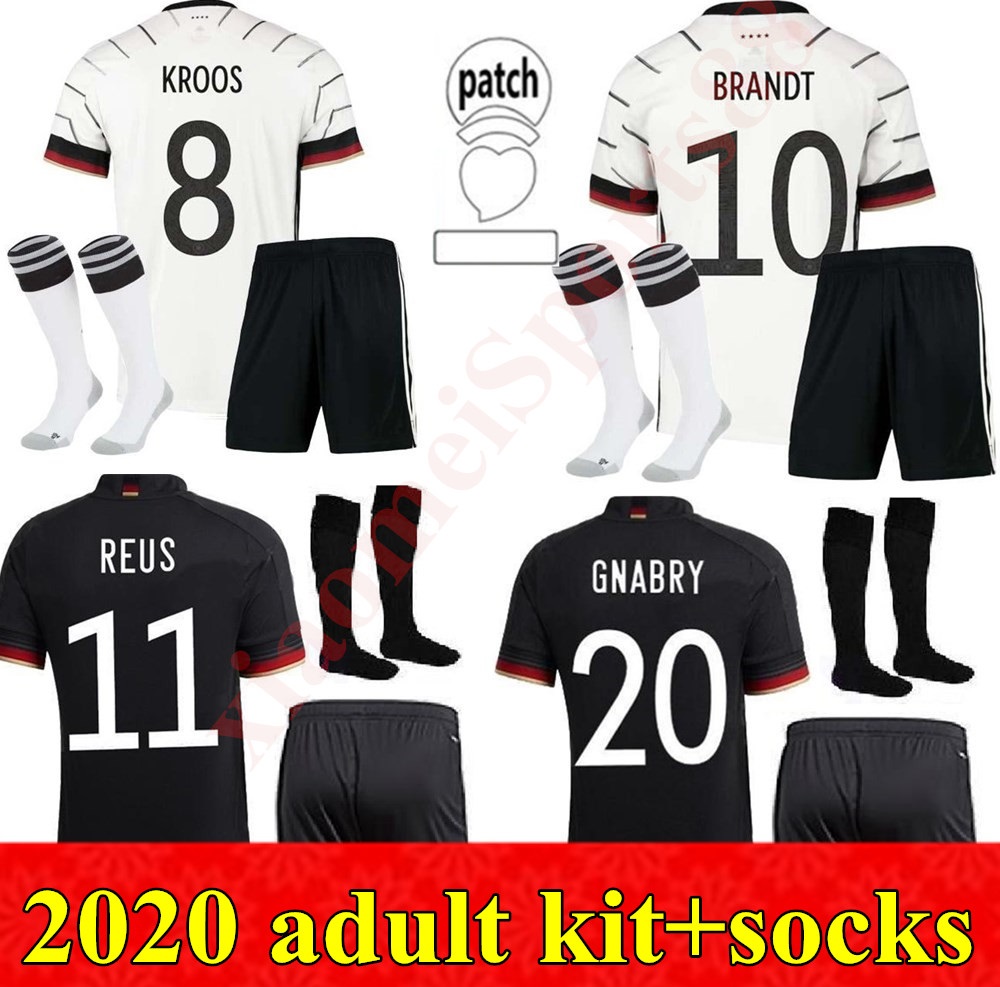 

New 2020 2021 national team Men kit soccer jerseys 20 21 HUMMELS KROOS DRAXLER REUS MULLER GOTZE KIMMICH kits football shirt uniform, Away+patch