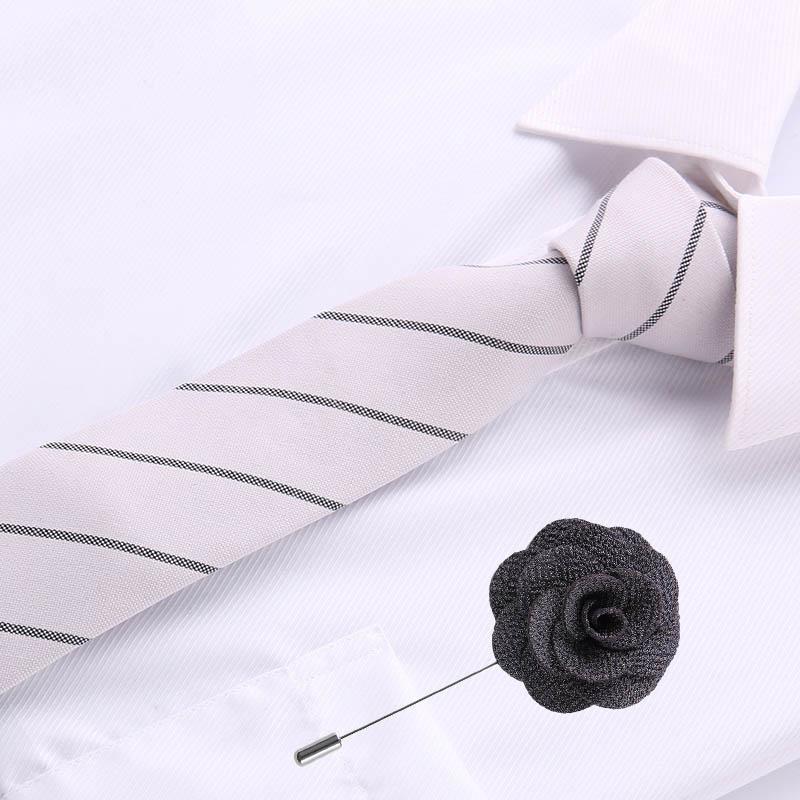 

Fashion Ties for Men 6.5 cm Cotton slimTie Skinny Cravat Brooch Neckties for Winter Men Party Skinny Tie Casual grey Neck Ties1