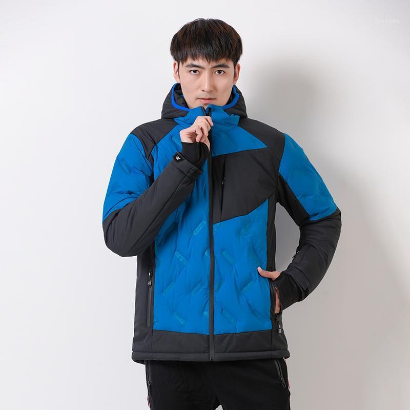 

Brand Clothing Men Winter Warm -20 degrees Jacket Camping Climbing Skiing Hiking Outdoor Coat Waterproof Outdoor Sport1, Blue
