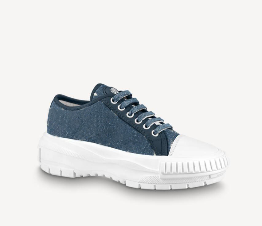 

Women Designer Casual Shoes SQUAD SNEAKER BOOT Canvas Sneakers Denim Double Laces Blue Pink Outdoor Shoes size 35-41, Color 1