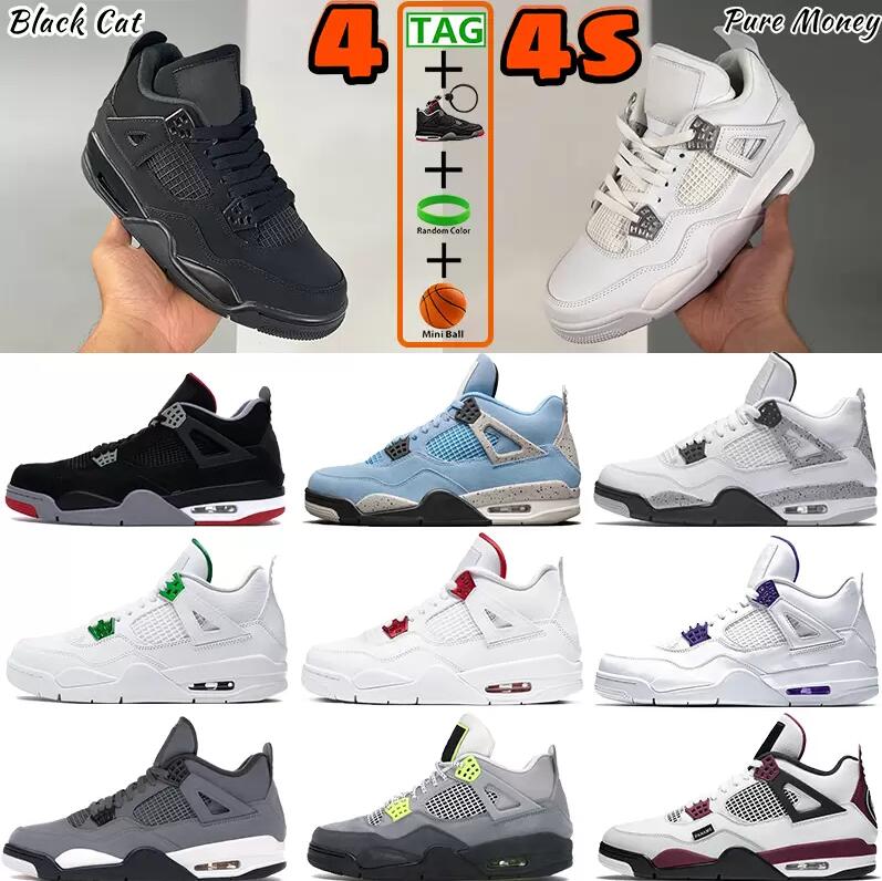 

Newest Military Black University Blue 4 4s men basketball shoes metallic purple what the Paris SE Neon Fire Red White Cement Bred Pure Money mens sports trainers, Shoes (7)