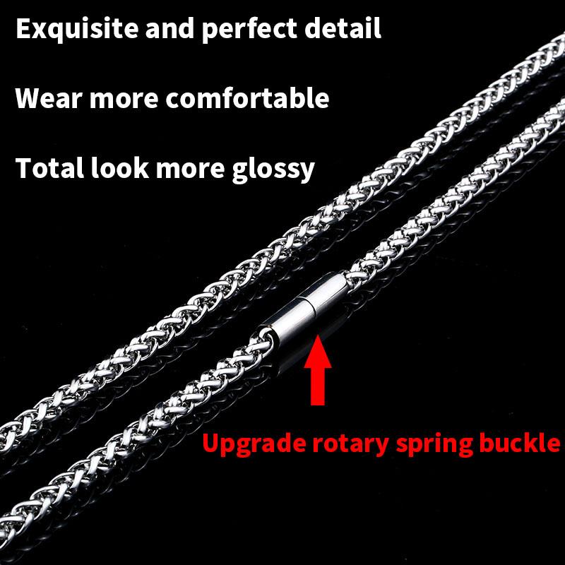 

Beier 3mm/4mm/5mm Width 316L Stainless Steel Fashion twisted keel chain versatile high quality jewelry LLBN1074