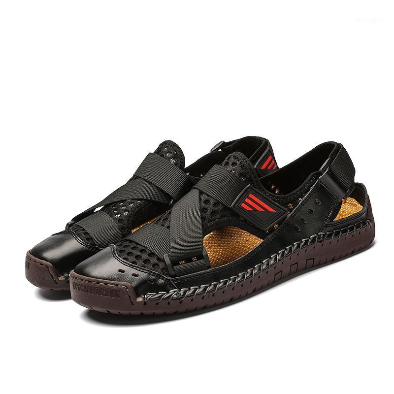 

de homme deportivas sneakers flip sandles schoenen running sandale slippers mesh zapatos shoes 2020 zomer for verano men man1, Black