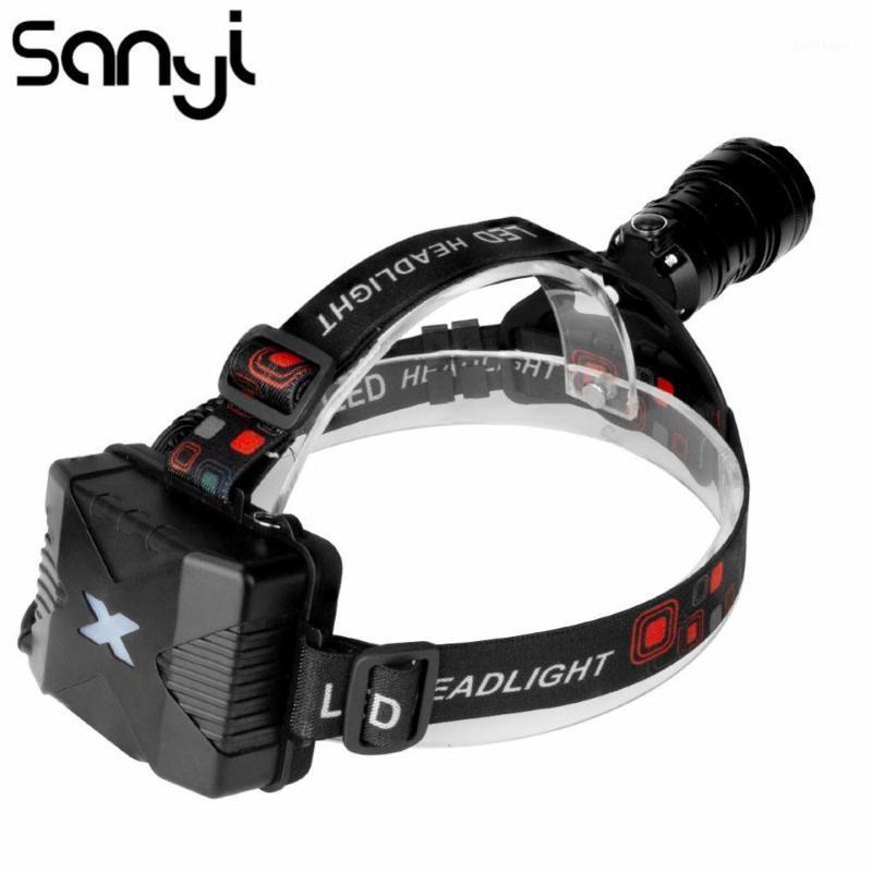 

4 Modes P90 LED Headlamp 90 degrees Rotate Power by 18650 Battery Headlight Torch Camping Light Work Lamp USB Charge1