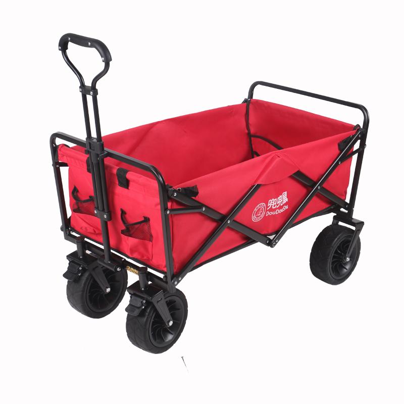 

Stainless Steel Camouflage Pet Stroller Portable Folding Shopping Cart Four-wheeled Trolley for Outdoor Camping Fishing