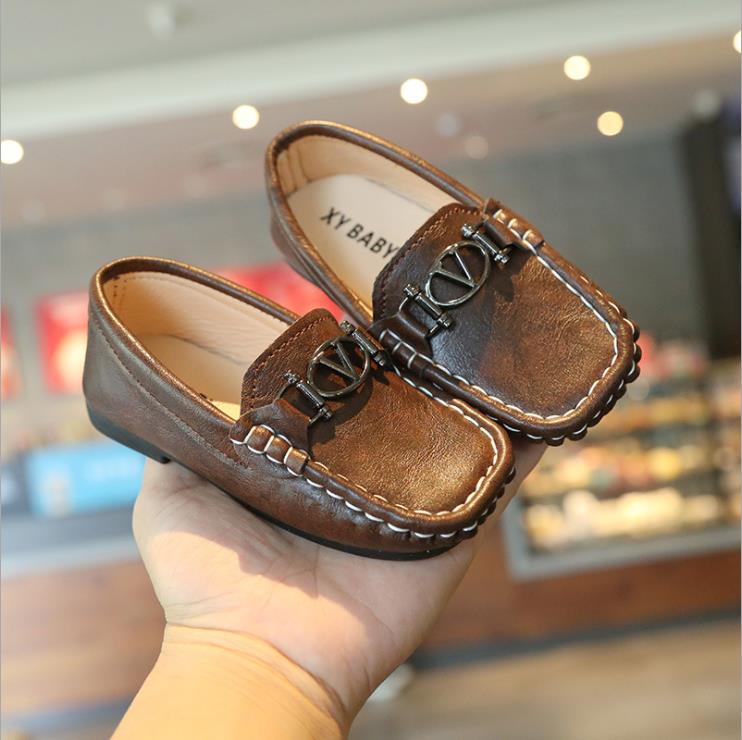 Kids Loafers Boys Girls Shoes Moccasins Soft Children Flats Casual Boat Shoes Children Wedding Leather Shoes autumn Fashion