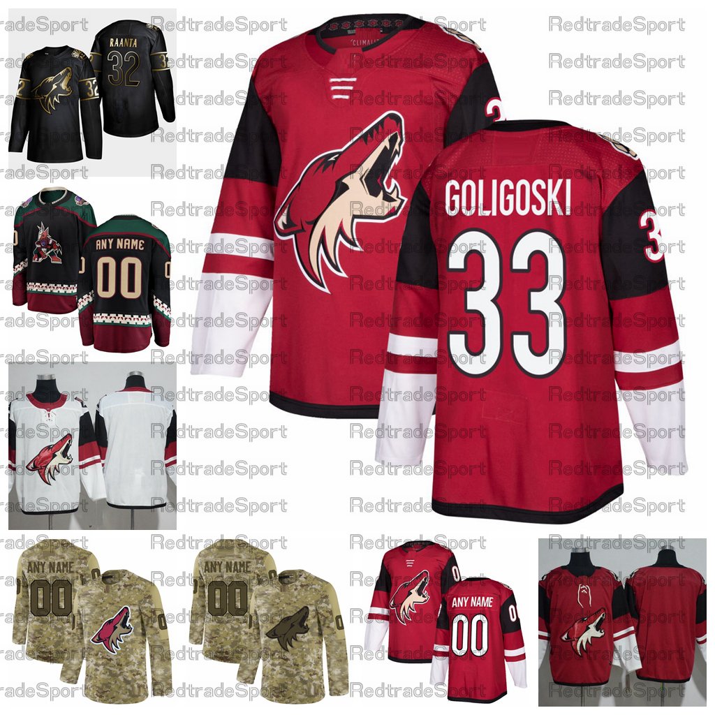 

2021 Customize Alex Goligoski Arizona Coyotes Hockey Jerseys Custom Vintage Alternate Black #33 Alex Goligoski Stitched Hockey Shirts -XXXL, White