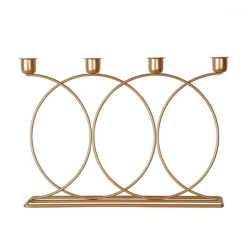

Europe Candle Holders Decoration Stand Iron Romantic Dinner Candle Holder Candlestick Portacandele Table Centerpiece XX50CH1