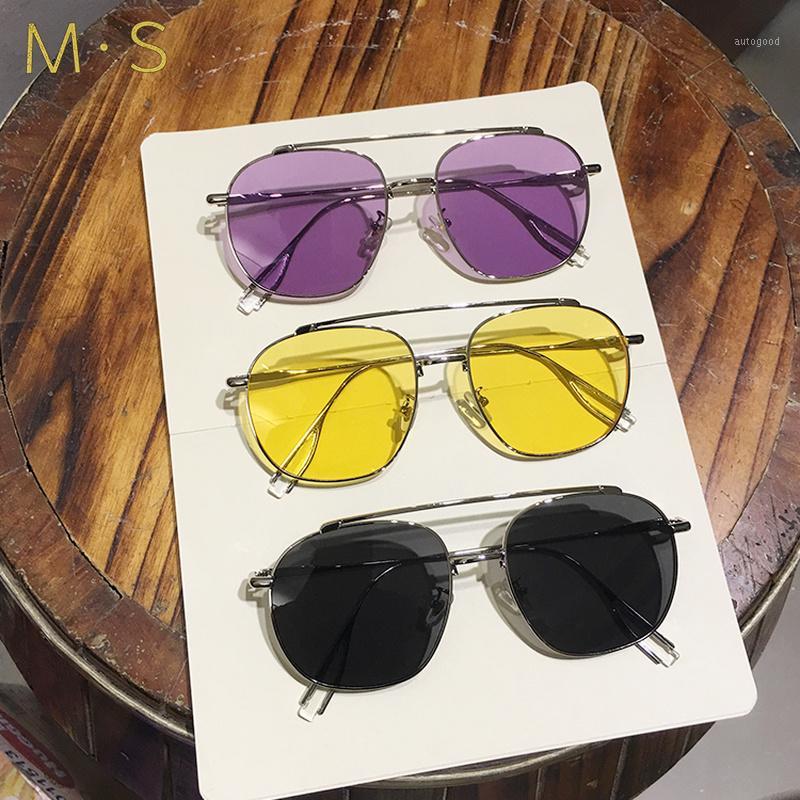 

Sunglasses 2021 Fashion Women Cute Transparent Light Female Ins Personality Decorative Gradient Glasses UV4001