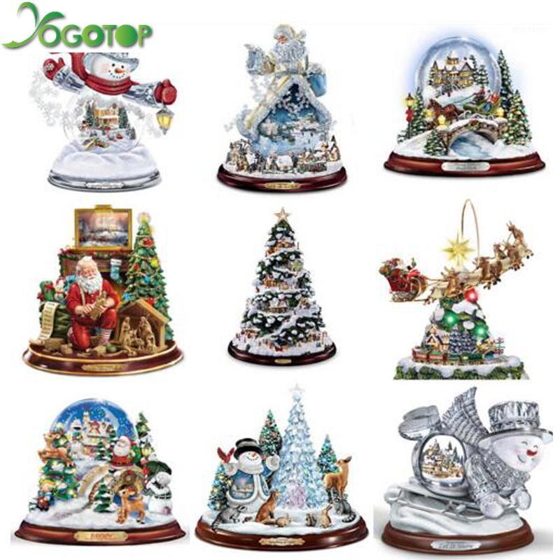 

YOGOTOP 5D Diy Diamond Painting Cross Stitch Christmas snowman 5D Diamond Mosaic Decor Full Embroidery Santa Claus ZB8741