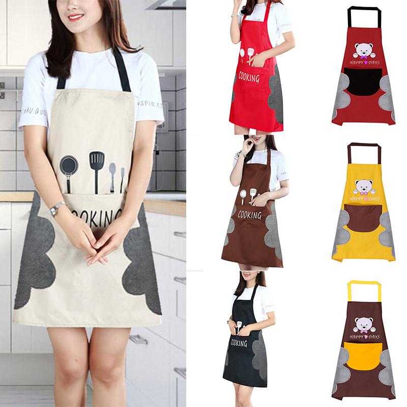 

Aprons Erasable Hand Waterproof Apron Kitchen Oil And Dirt Antifouling Cartoon Halter OCT998