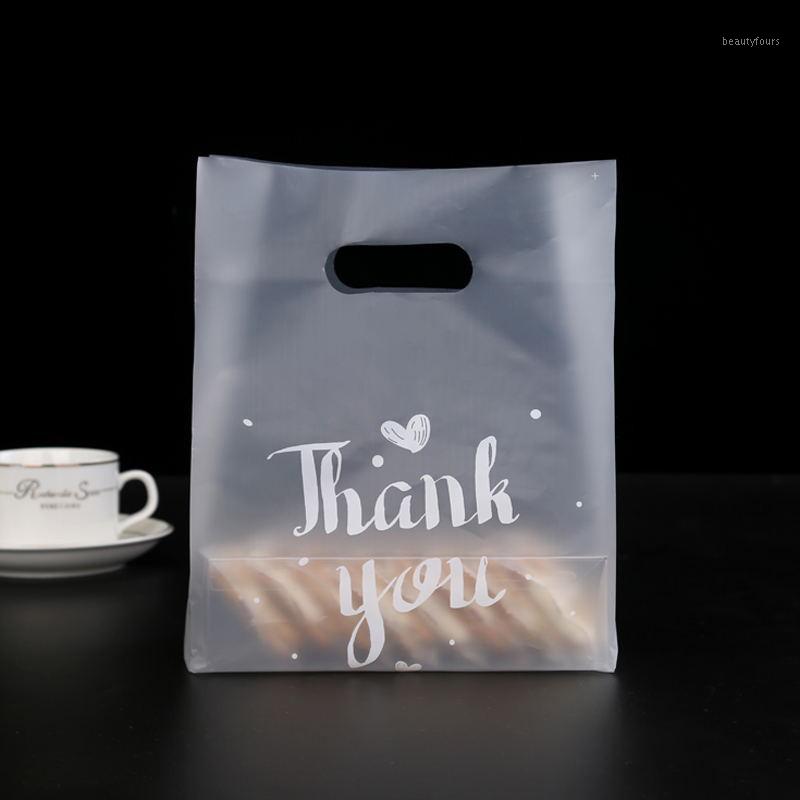 

50pcs Thank You Plastic Gift Bags Plastic Shopping Bags With Handle Christmas Wedding Party Favor Bag Candy Cake Wrapping1