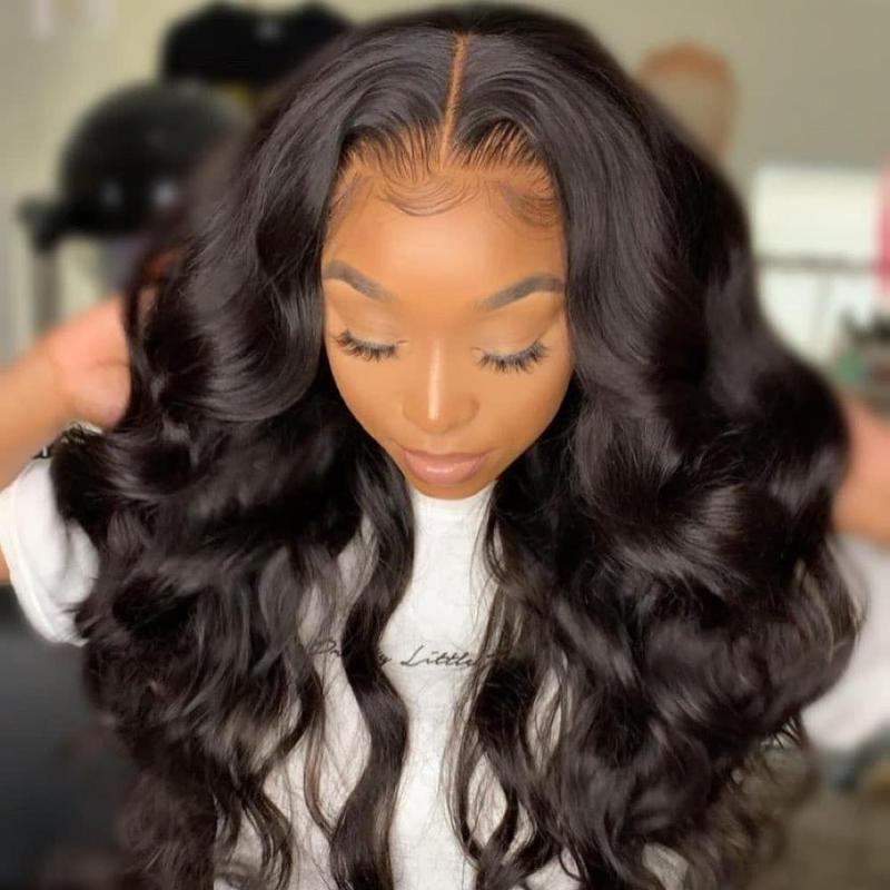 

Sdamey 360 Lace Frontal Wig Body Wave Brazilian Lace Front Human Hair Wigs 360 Full Wigs Human Hair With Baby, Natural color