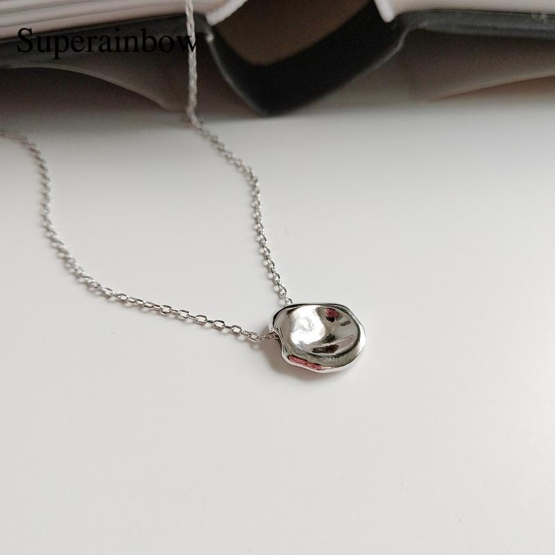 

SUPERAINBOW Fashion Smooth Irregular Geometric Pendant Necklace for Women Clavicle Chain Necklace Jewelry Gifts SR-N49