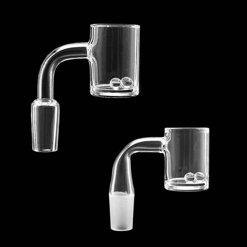 

Beveled Edge Quartz Banger 4mm Bottom With 6mm Terp Pearl 10mm 14mm 18mm Male Female Quartz Banger Nails For Glass Bongs Water Pipes