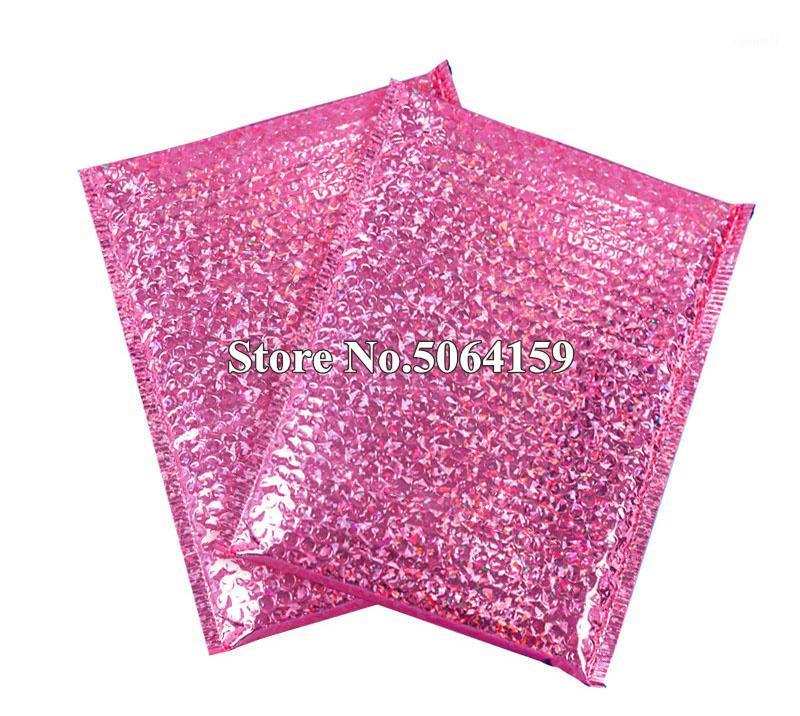 

20Pcs Bubble Mailer Rose Red Laser Bubble Packaging Envelope Waterproof Shockproof Polymailer Self Adhesive Bags 25x30cm1