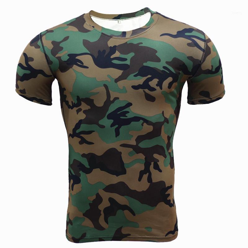

Men's T-Shirts Wholesale- Camouflage Men's T-Shirt 2021 Summer Fashion Casual Short Sleeve Cotton Tee Shirts Male Tops Camo Print Tshir