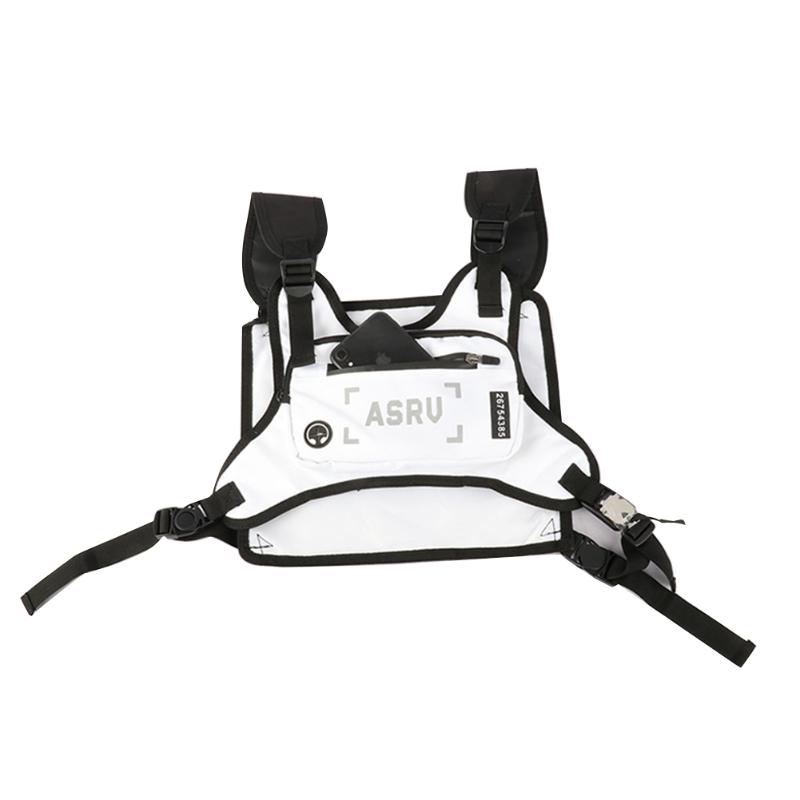 

Outdoor Bags Reflective Strap Adjustable Waterproof Sports Backpack Vest Pack Fashion Men Chest Bag Tactical Camping Cycling Fishing