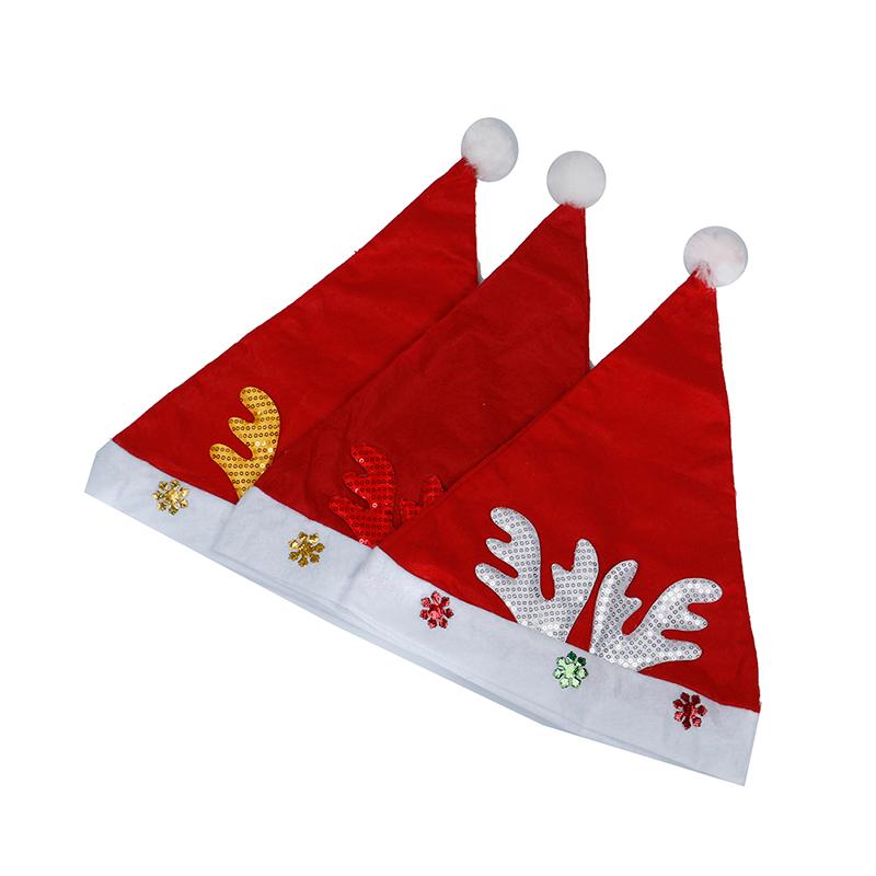 

Christmas Red Santa Claus Snowman Hat Plush Thicken Kid Adult Hat Festival Gifts