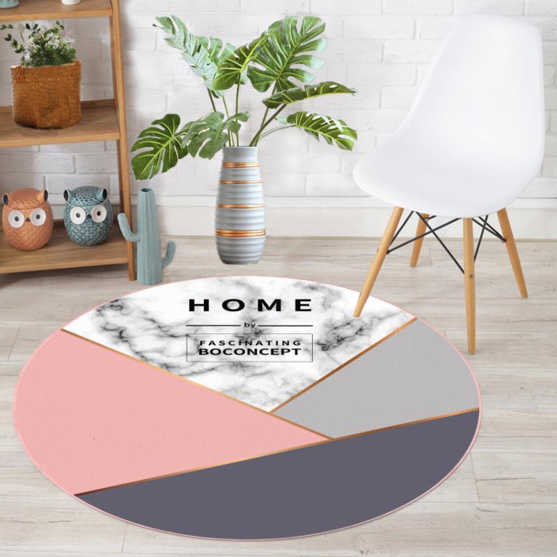 

Nordic light machine washable round living room coffee table rug office study room parlor carpet floor bedroom1, Type8