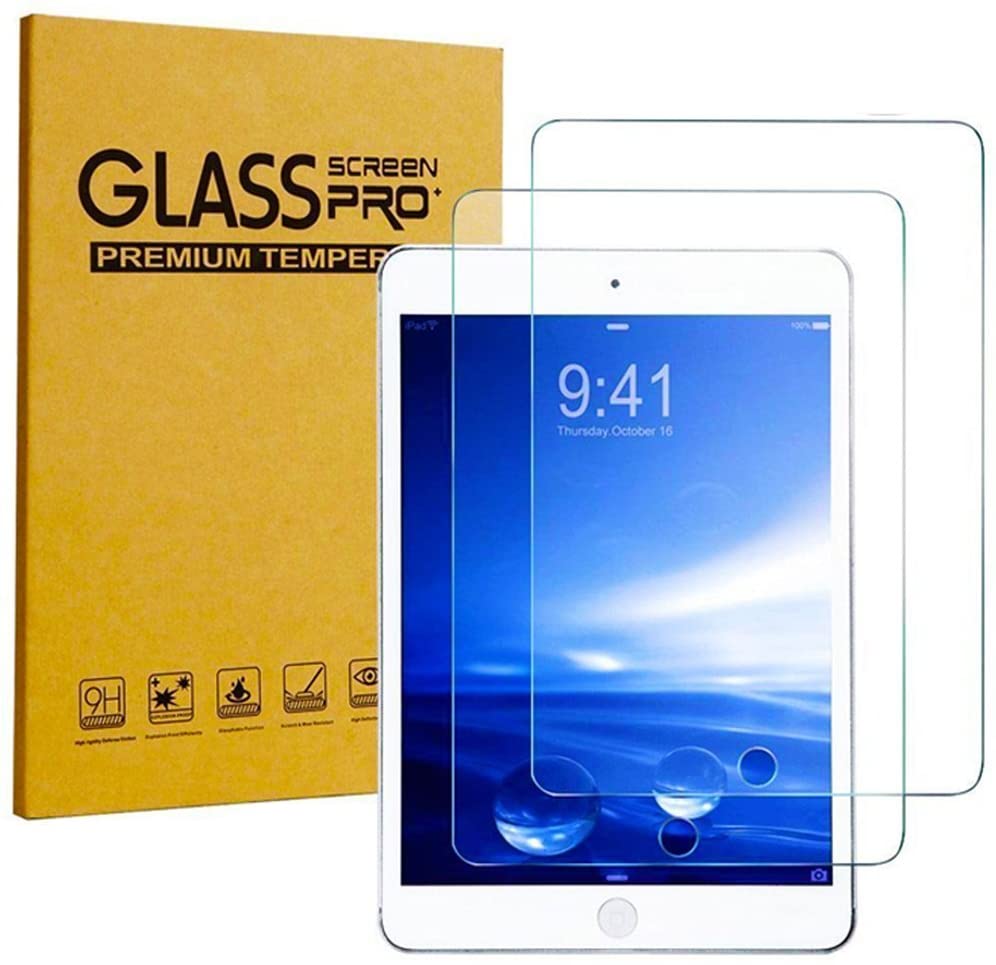 

Screen Protector Tempered Glass Fits iPad 10.2" 9.7" 12.9" Self-Adhere Clear Easy to Install Screen Protector