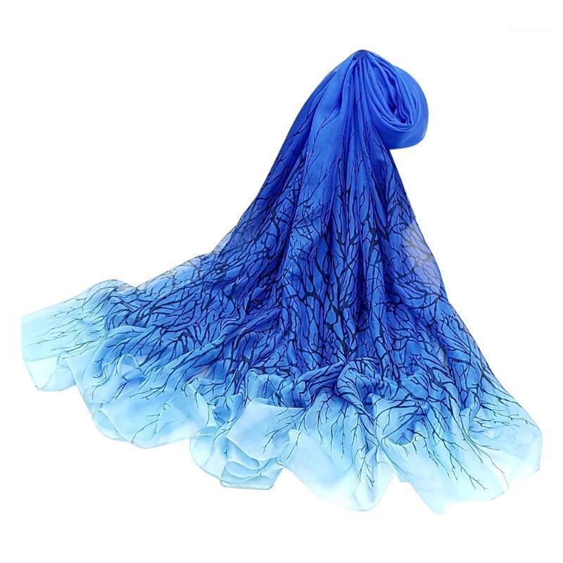 

Gift Long Shawl Casual Lightweight All Season Travel Chiffon Decorative Fashion Soft Women Scarf Beach Sunscreen Floral Pattern1