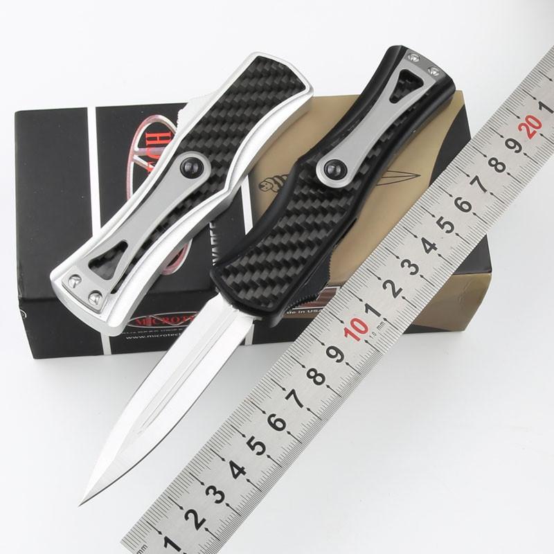 

MICROTECH Automatic knife Angela the goddess folding Knife D2 Blade carbon fiber Aviation aluminum Tactical Combat knife UTX70 UTX85 3300