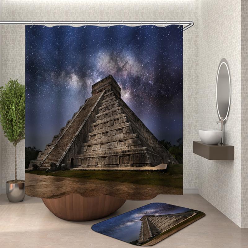 

Egypt decoration curtain for the bathroom shower curtain cortina de baño 3d The pyramid bath1