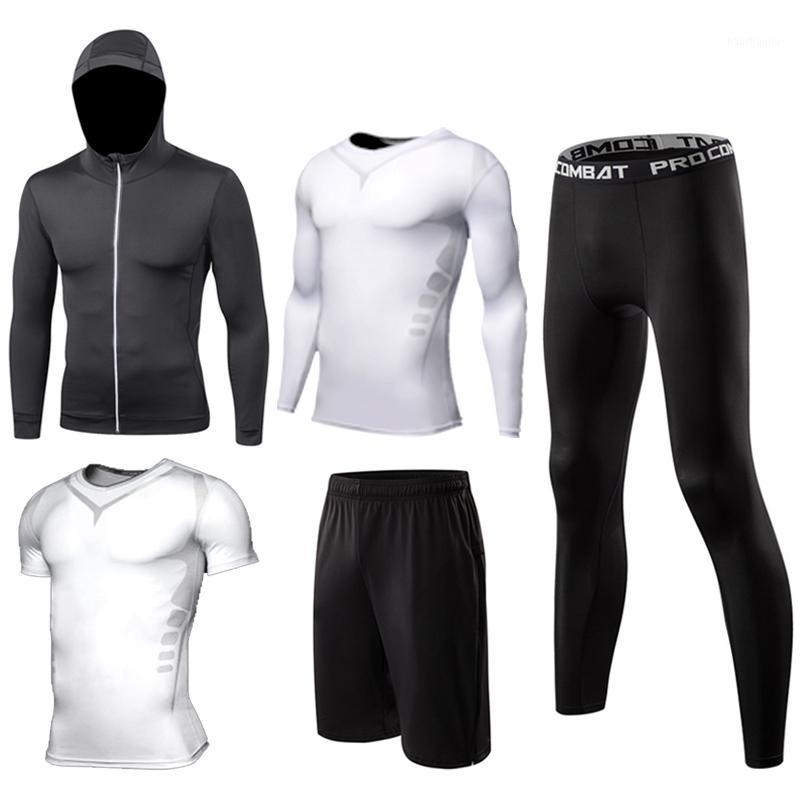 

GYM Tights Quick Dry Running Set Men Compression Sports Suit Soccer Basketball Trainning Running Set Jogging Fitness1, 10