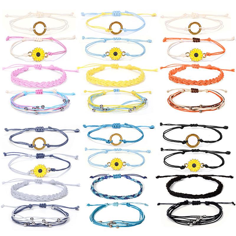 

Charm Bracelets 2021 Ladies Bracelet Products Hand-woven Hand Rope Knot Creative Woven Exquisite